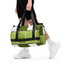 Green & White Squares Gym Bag