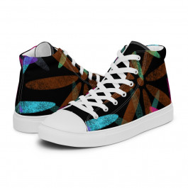 Abstract Colors Women’s High Top Canvas Sneakers