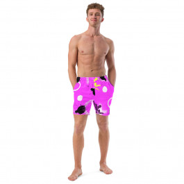 Purple Streetwear Pattern Men's Swim Trunks