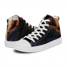 Abstract Colors Men’s High Top Canvas Sneakers