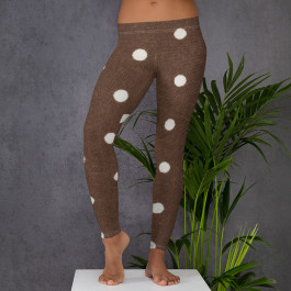 Brown With White Dots Leggings