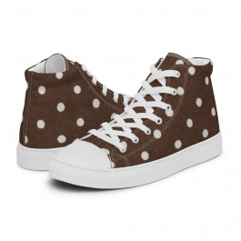Brown & White High Top Sneakers for Women’s