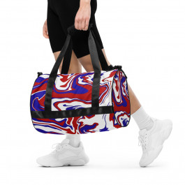 Red White & Blue Liquid Acrylic Gym Bag