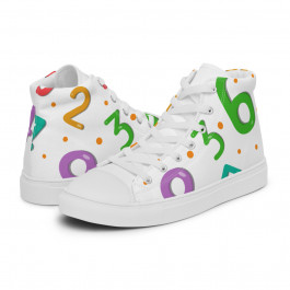 Colorful Numbers Women’s Hight Top Sneakers