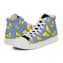 Yellow Butterflies Women’s High Top Sneakers