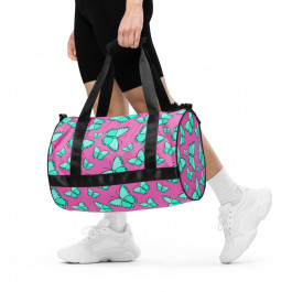 Teal & Purple Butterfly Gym Bag