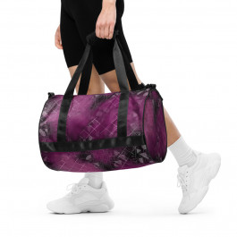 Purple & Black Streewear Design Gym Bag