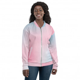 Cotton Candy Blue & Pink Unisex Bomber Jacket
