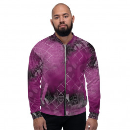 Purple Streetwear Style Unisex Bomber Jacket