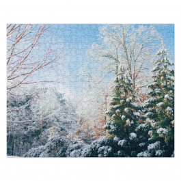 A Blue Sky And Snowy Trees Jigsaw puzzle