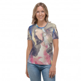 Abstract Woman's Watercolor Face Women's T-shirt
