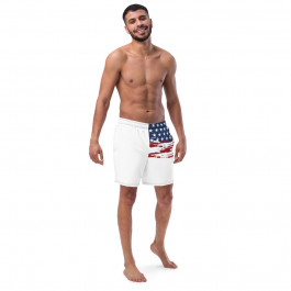Abstract Flag Men's swim trunks