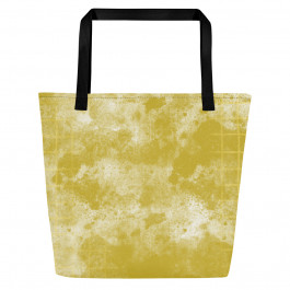 Abstract Gold All-Over Print Large Tote Bag