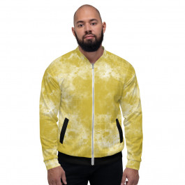 Abstract Mustard Streetwear Unisex Bomber Jacket